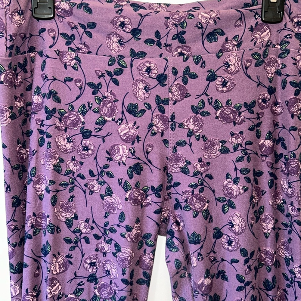 LuLaRoe Purple Floral Leggings